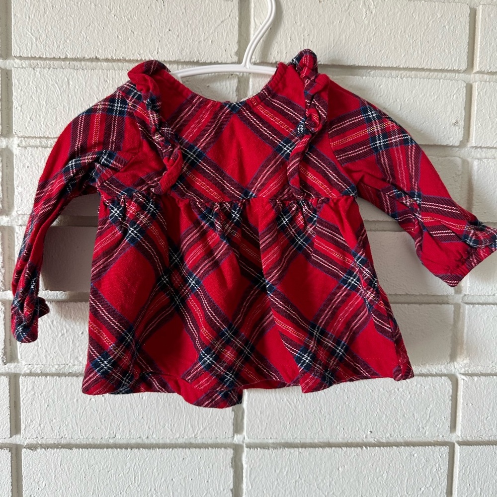 Red and Blue Plaid Checked Dress